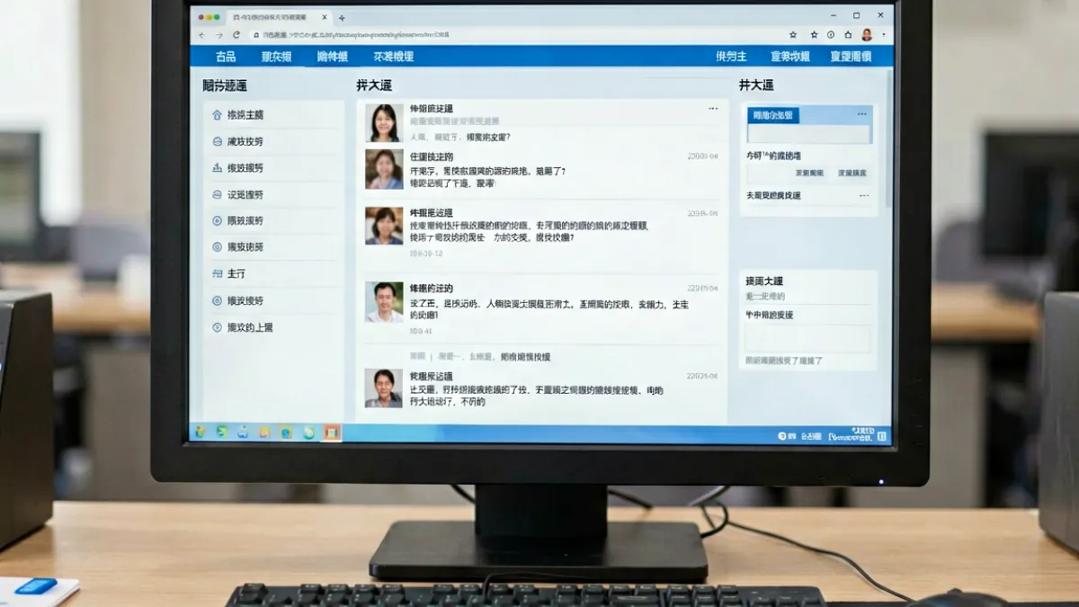中文网络论坛界面截图风格示意图，展示早期福利姬圈子在贴吧与论坛兴起时的讨论氛围